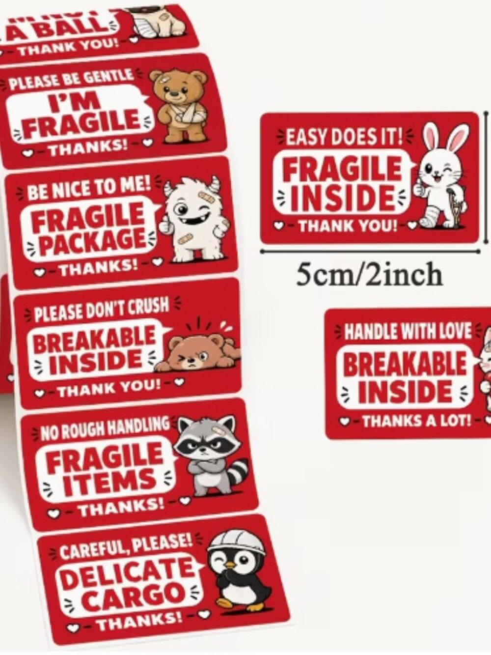 FRAGILE Stickers - 2"